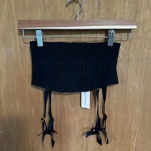 Agent Provocateur Sara Waspie Waist Cincher Black Lingerie Stocking Suspenders